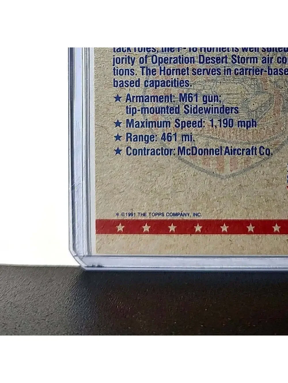 Flying High – The F/A-18 1991 Topps Desert Storm #27 Card - Picture 9 of 10